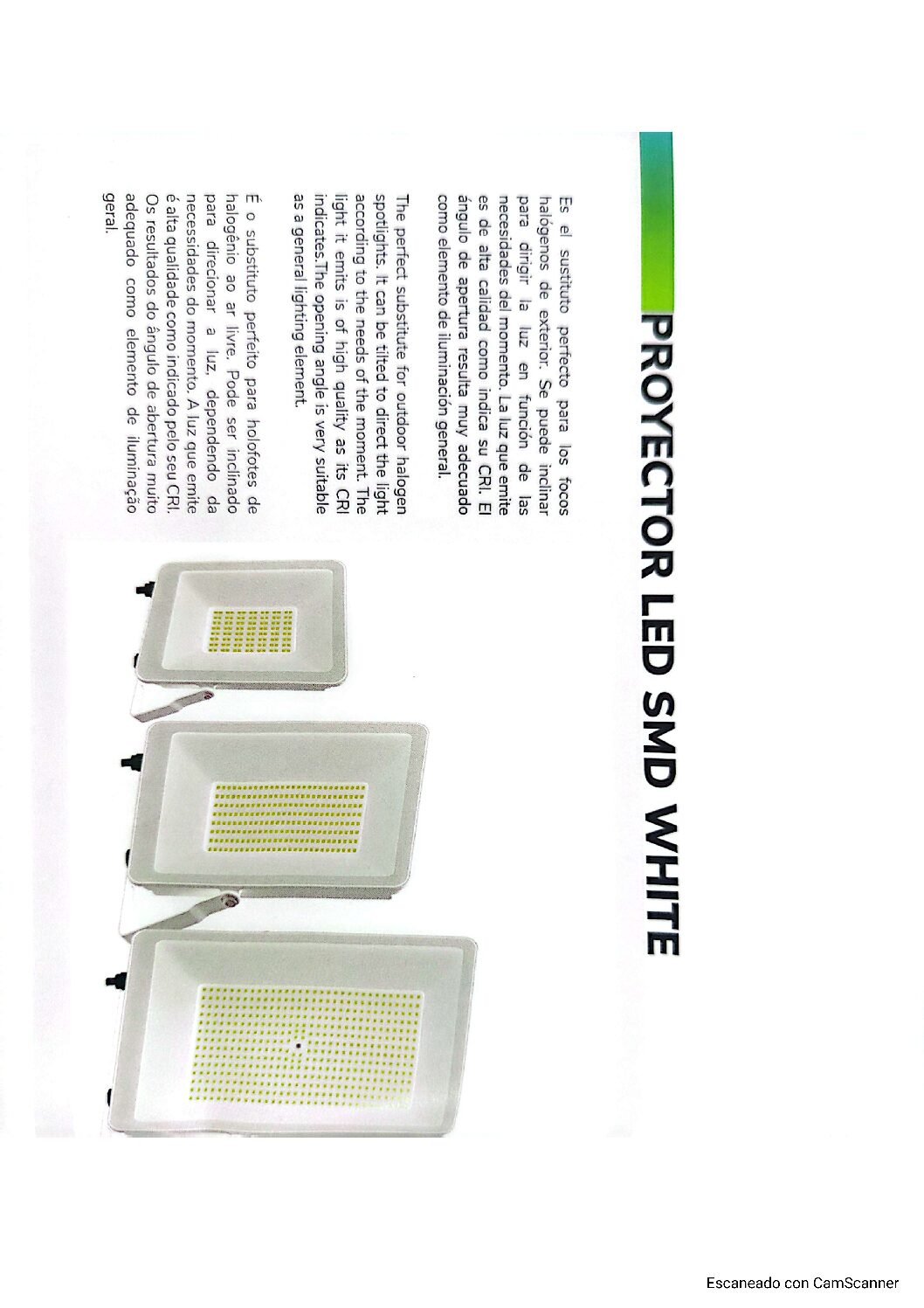 PROYECTOR EXTERIOR FILUX CCT BLANCO