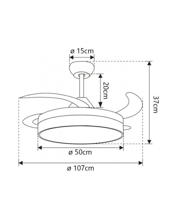 Ventilador Malta Níquel Satinado Alemar - Imagen 3