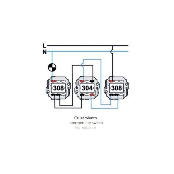 Cruzamiento rotativo 10AX 250Vca Fontini - Imagen 4