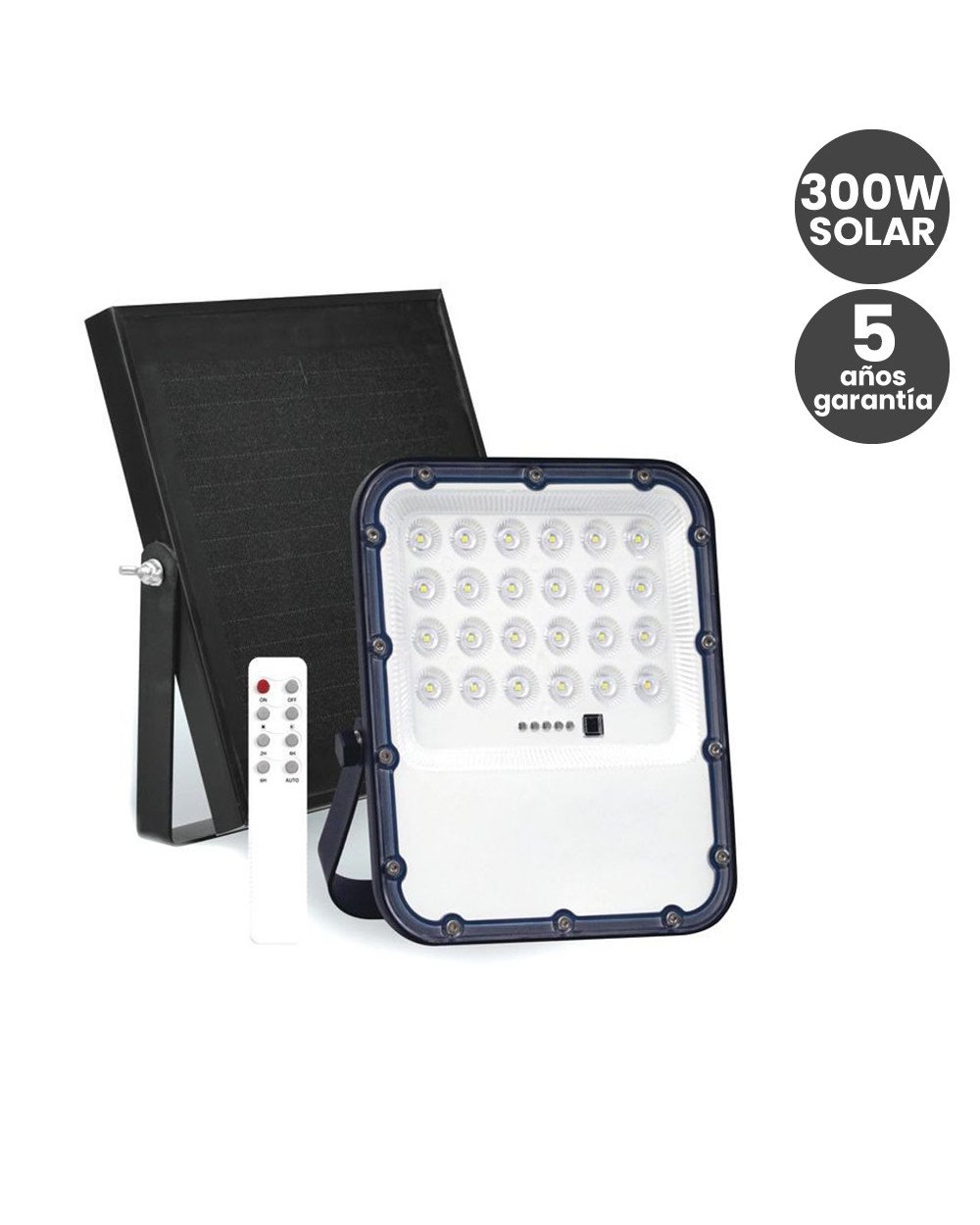 Foco Proyector Exterior SOLAR LED 300W con mando a distancia Ledme