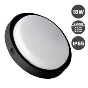 Aplique/Plafon LED Circular 18W Color Seleccionable IP65 Ledytec