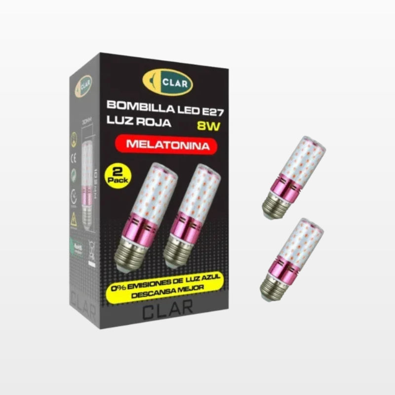 Bombilla LED Roja 8W E27/E14